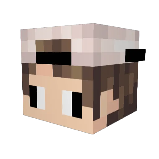 DiegoPlus Minecraft avatar head, 3D render