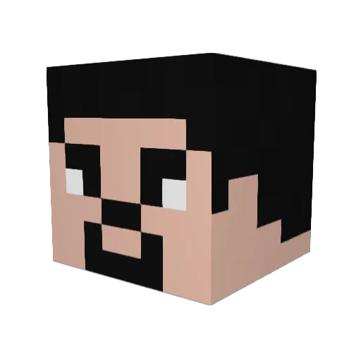 DiegoRX Minecraft avatar head, 3D render