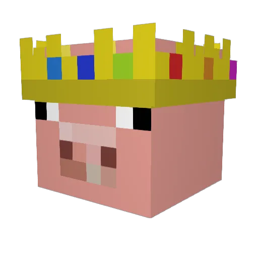 DiegoRounded Minecraft avatar head, 3D render