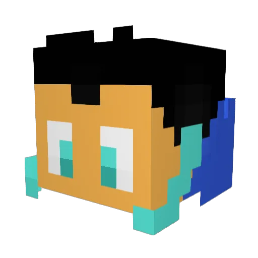 DiegoZetaHD Minecraft avatar head, 3D render