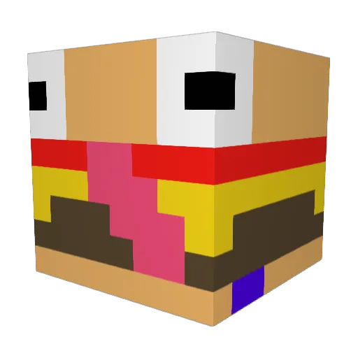 Diegocabrera Minecraft avatar head, 3D render