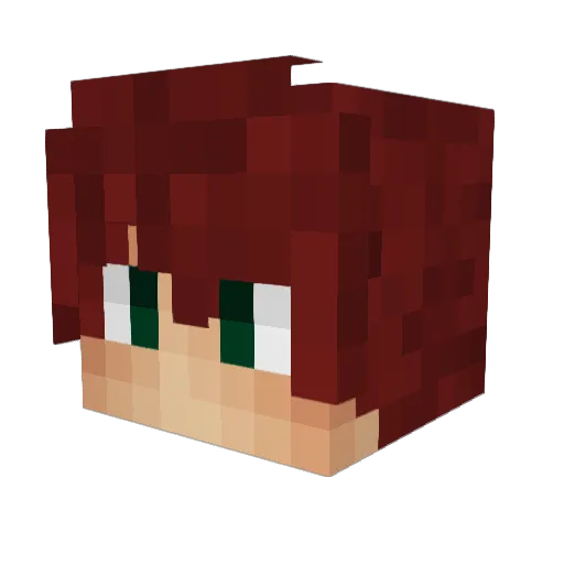 Diegodino Minecraft avatar head, 3D render
