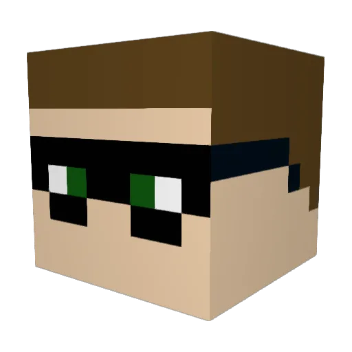 Diegoe_ae Minecraft avatar head, 3D render