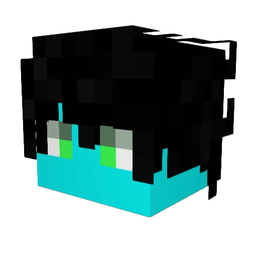 DiegoloHC Minecraft avatar head, 3D render
