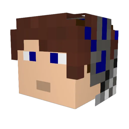 Diegomylego Minecraft avatar head, 3D render