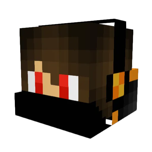 Diegondrina Minecraft avatar head, 3D render