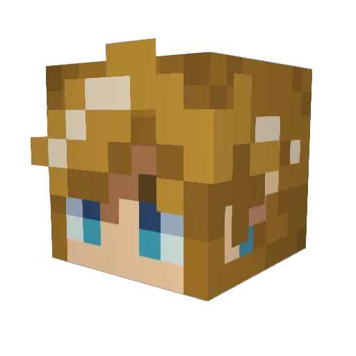 Diegone07 Minecraft avatar head, 3D render