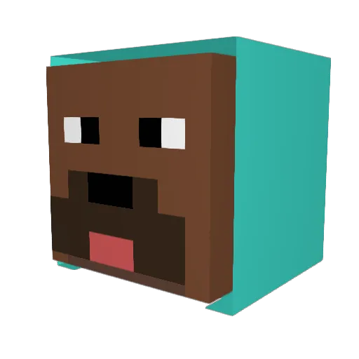 Diegoo08 Minecraft avatar head, 3D render