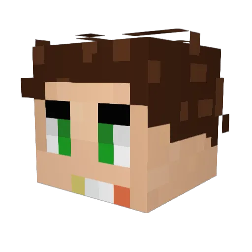 Diegoso555 Minecraft avatar head, 3D render
