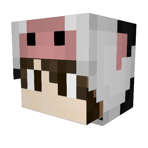 Diegostito Minecraft avatar head, 3D render
