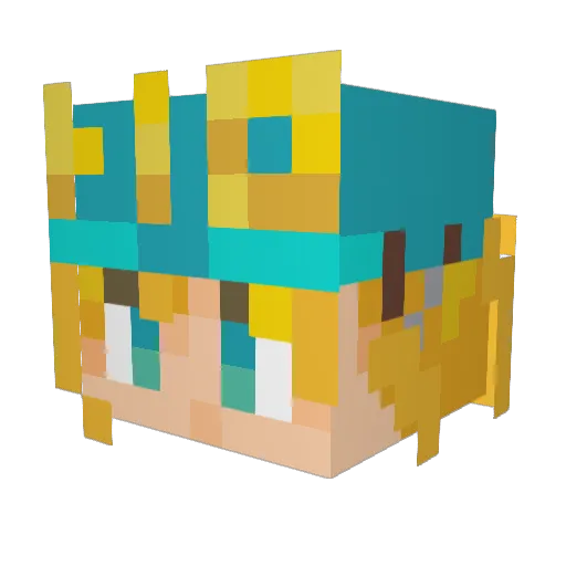 Diegotop1 Minecraft avatar head, 3D render