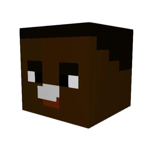Diegovelez Minecraft avatar head, 3D render