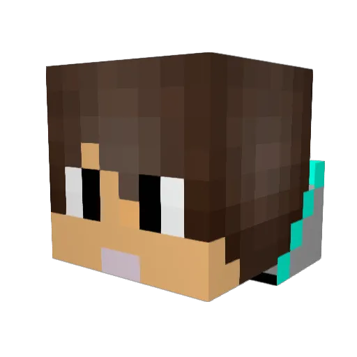 Diegovich16 Minecraft avatar head, 3D render