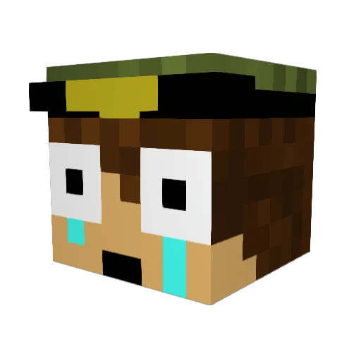 DieguuRex777 Minecraft avatar head, 3D render