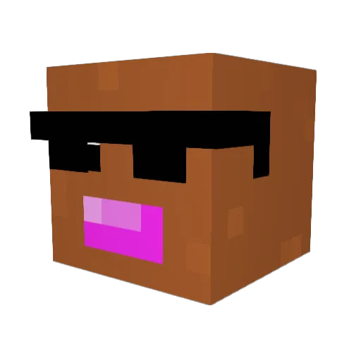 DiehGo0d Minecraft avatar head, 3D render