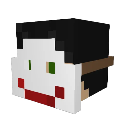 Diehero Minecraft avatar head, 3D render