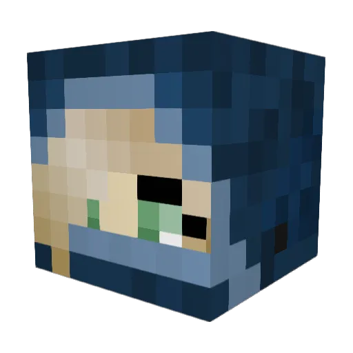 Diekes Minecraft avatar head, 3D render