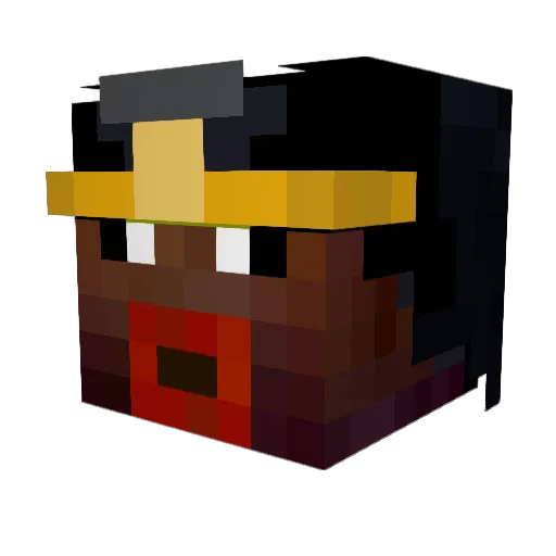 Diel69 Minecraft avatar head, 3D render