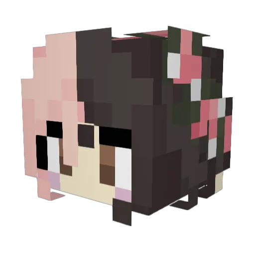 Diella Minecraft avatar head, 3D render