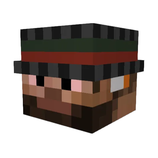 DiemoonN Minecraft avatar head, 3D render