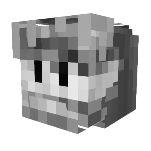 Diengine Minecraft avatar head, 3D render