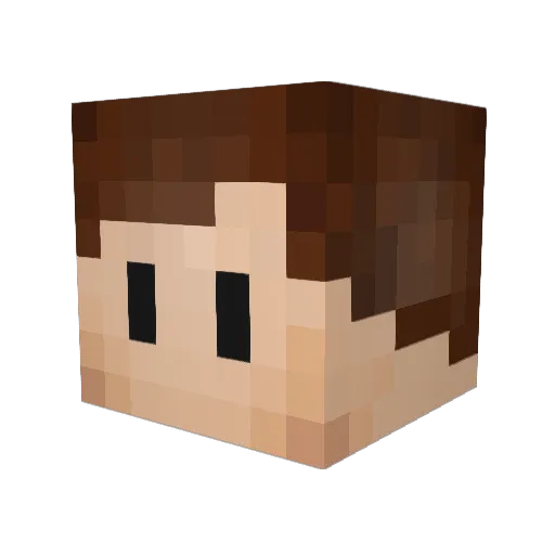 Dienvy Minecraft avatar head, 3D render