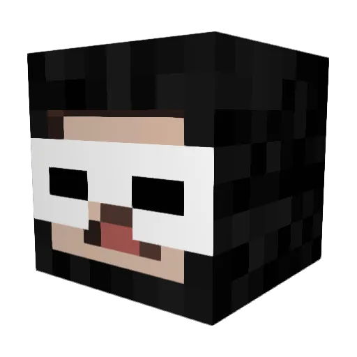 Dieowee Minecraft avatar head, 3D render