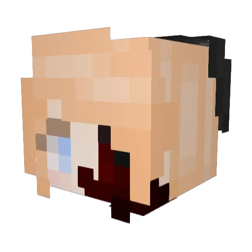 Diescar Minecraft avatar head, 3D render