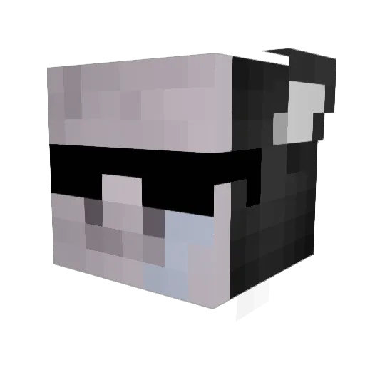Diesek Minecraft avatar head, 3D render