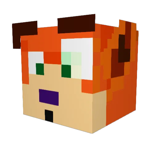 Diesel666 Minecraft avatar head, 3D render