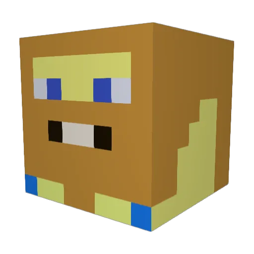 DieselKatz Minecraft avatar head, 3D render