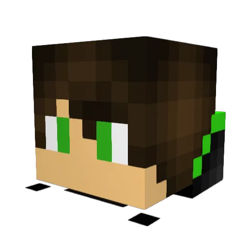 DieselMerica Minecraft avatar head, 3D render