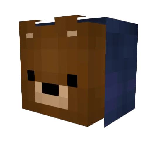 DieserBear Minecraft avatar head, 3D render