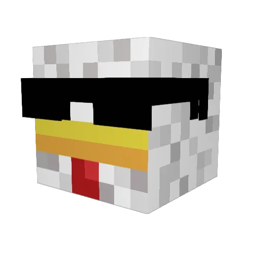 DieserHamadyDa Minecraft avatar head, 3D render