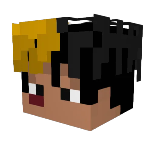Dieslyna Minecraft avatar head, 3D render