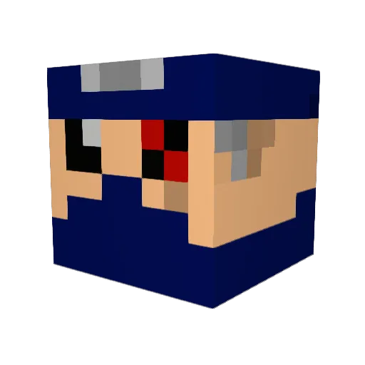 Diestroy Minecraft avatar head, 3D render