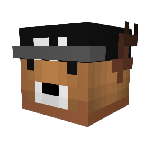 DietFawn Minecraft avatar head, 3D render