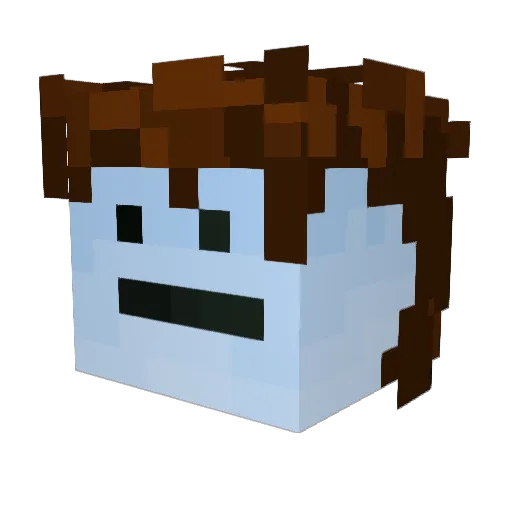 DietPeep Minecraft avatar head, 3D render