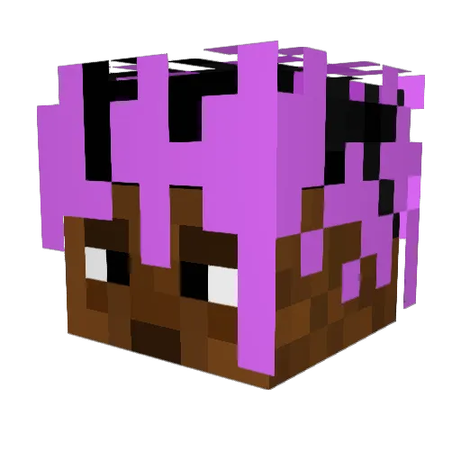 Diet_Aqua Minecraft avatar head, 3D render