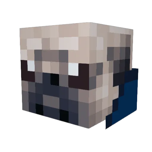 DieterSchnitzel Minecraft avatar head, 3D render