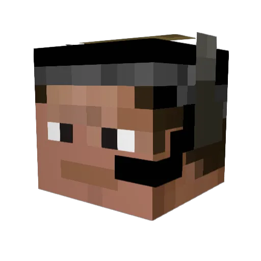 Dietetic Minecraft avatar head, 3D render