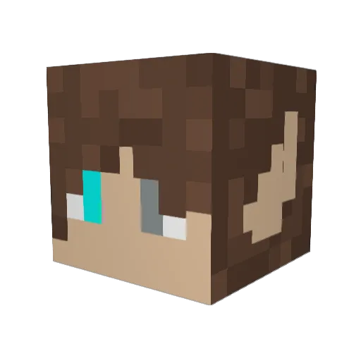 Dietyy Minecraft avatar head, 3D render