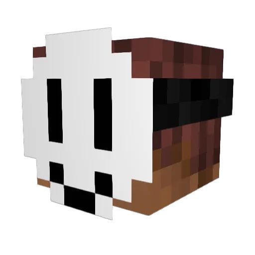 DietzXD Minecraft avatar head, 3D render