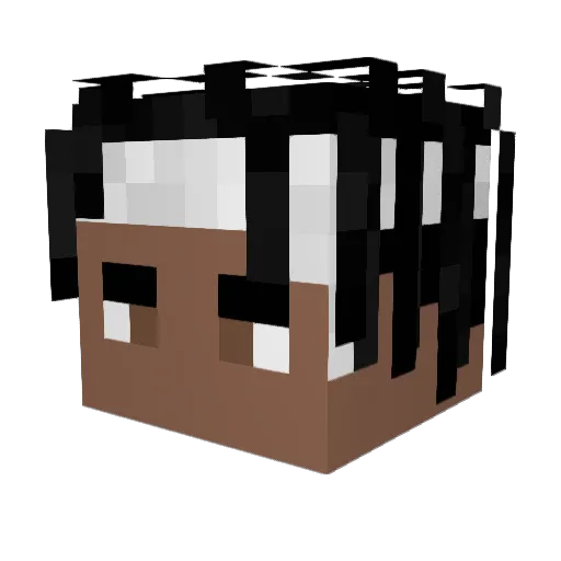 Dieu69 Minecraft avatar head, 3D render