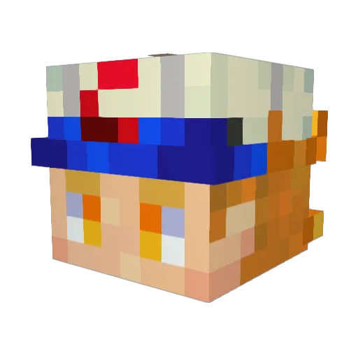 DieuDesKop1 Minecraft avatar head, 3D render