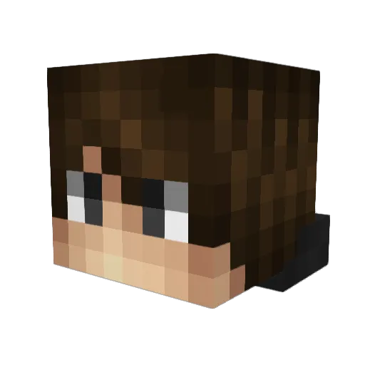 Dieuboat Minecraft avatar head, 3D render