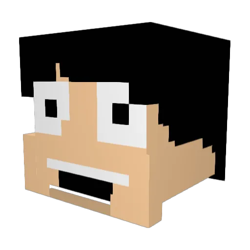 Dieus2002 Minecraft avatar head, 3D render