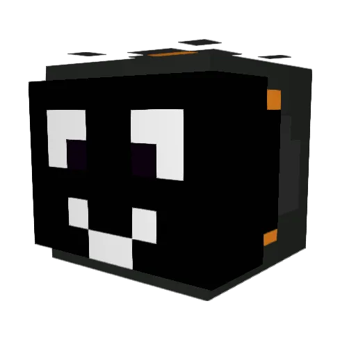 Dievali Minecraft avatar head, 3D render