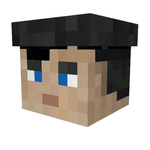 DieveK Minecraft avatar head, 3D render