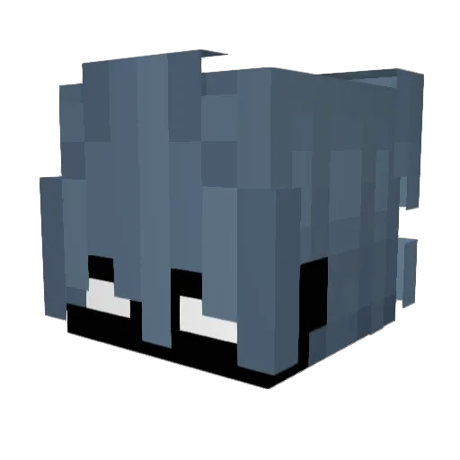 Diewhu Minecraft avatar head, 3D render
